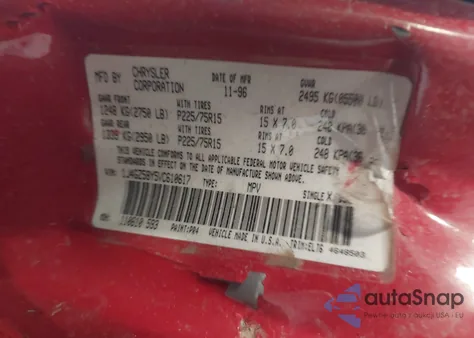 1997 Jeep Grand Cherokee Laredo/Tsi из США, поврежденный, VIN 1J4GZ58Y5VC610617